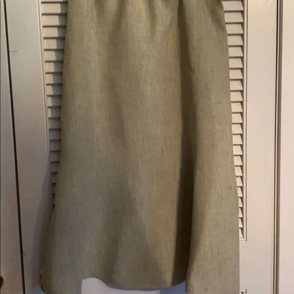Mint Green Tweed Flax Skirt